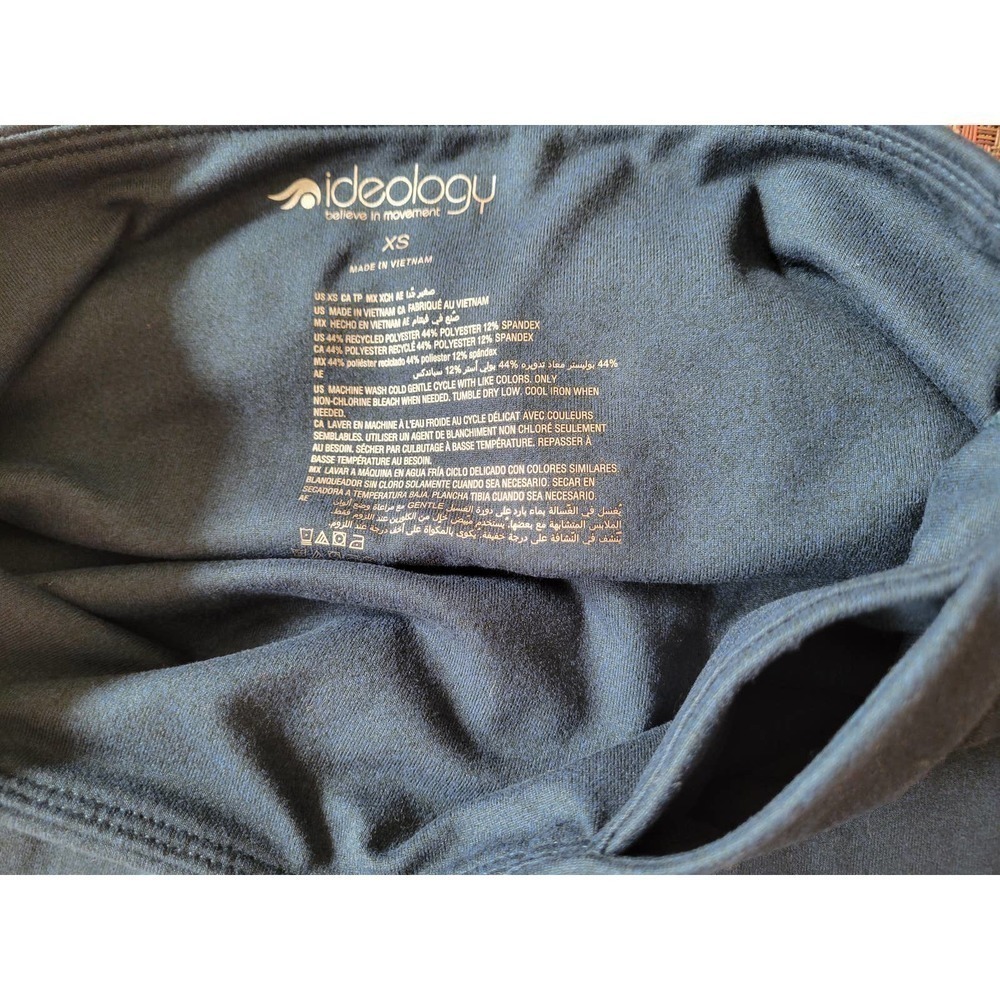 Ideology Women Extra Small High Rise Biker Shorts Blue - Picture 7 of 8